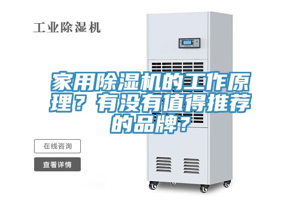 家用除濕機的工作原理?有沒有值得推薦的品牌?