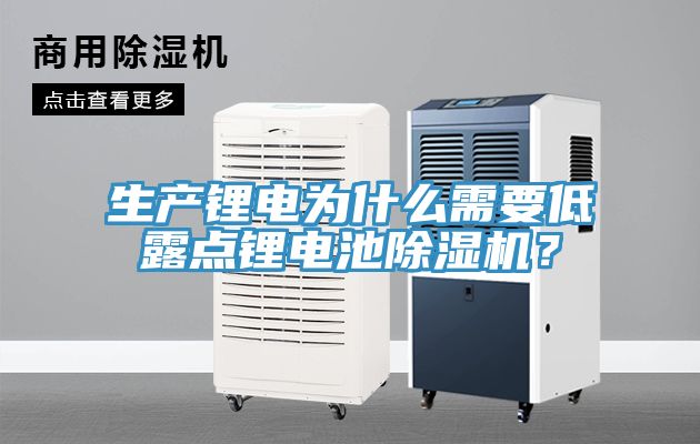 生產鋰電為什么需要低露點鋰電池除濕機？